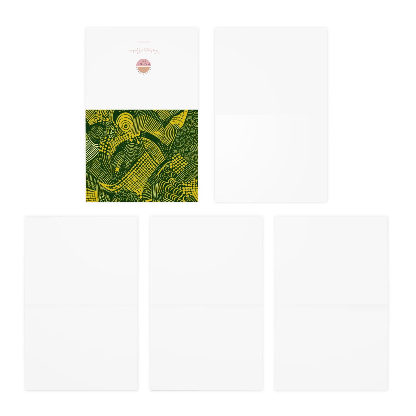 | African Batikk | African Wax Print | Multi-Design Bundle Greeting Cards (5-Pack) |