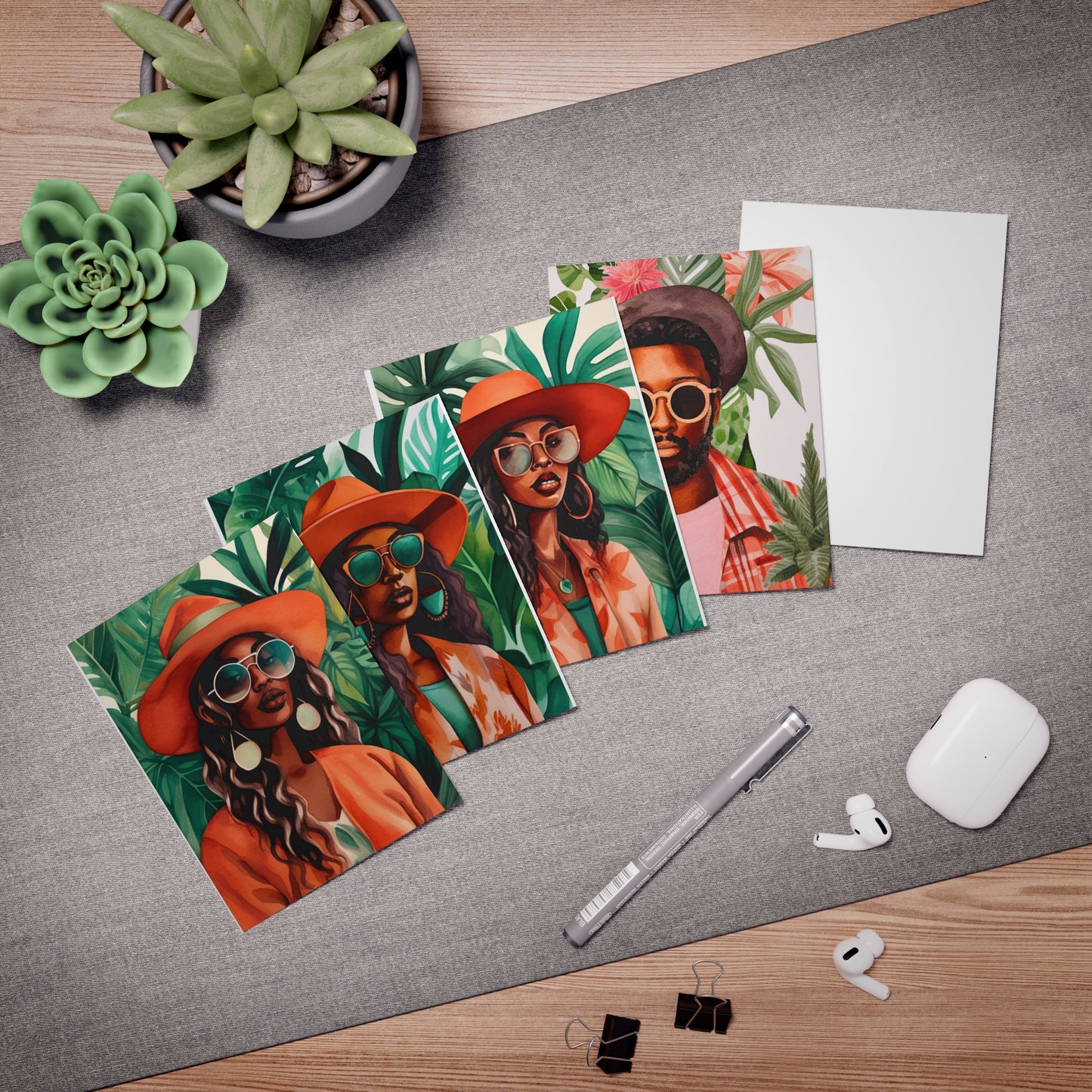 Tropical Oasis Bundle Multi-Design Greeting Cards (5-Pack)