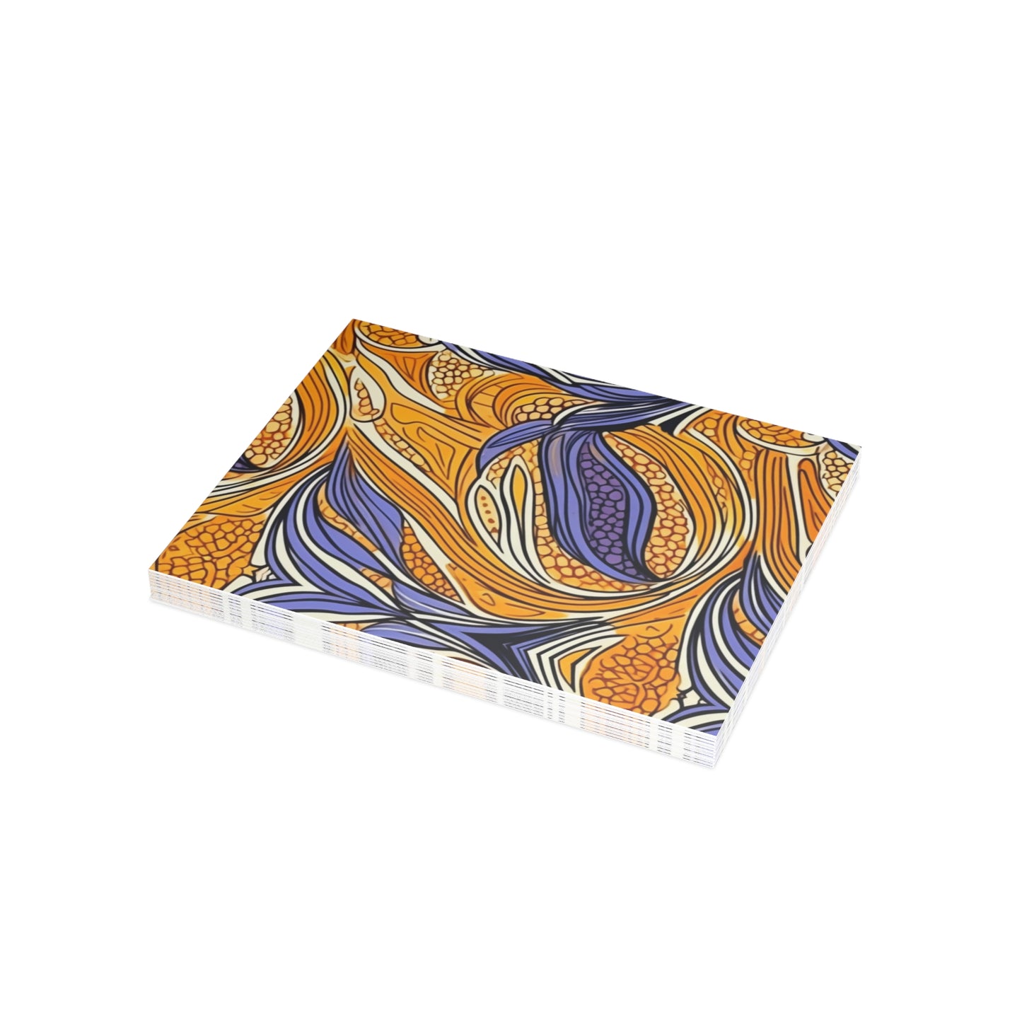 "Semi : Postcard Bundles |Vibrant |African Wax Patterns | Customizable Postcards | Agbada-Inspired Gift | Black-Owned |envelopes included|
