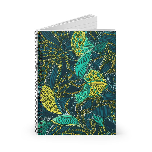 Zanzibar Zest Spiral Notebook - Ruled Line | African Wax Print |