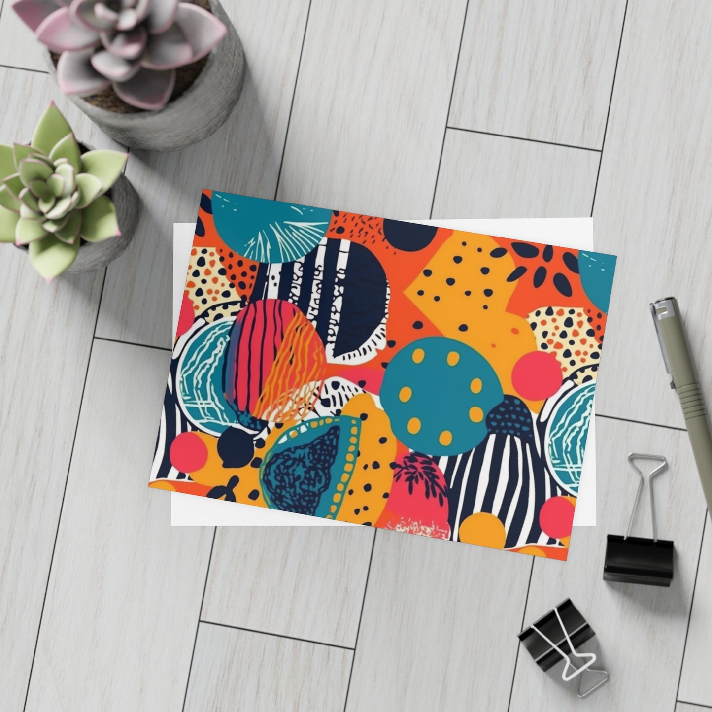 Kalahari Kaleidoscope | African Wax Print Postcard Bundles | Black-Owned | Women-Owned| Envelopes included |
