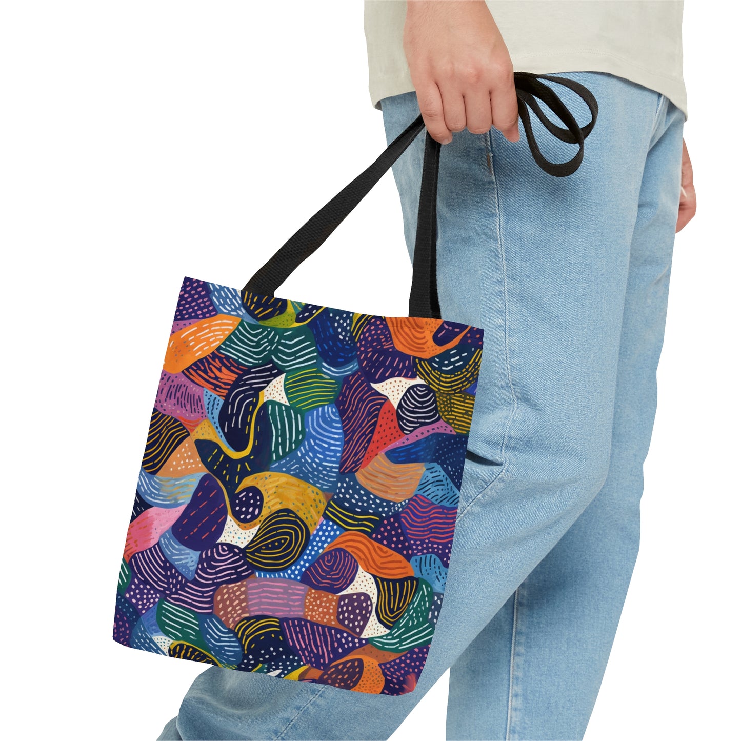 Vibrant Kiki Collections Tote Bag | African Wax Print | Black Women-Owned Business | Stylish Shopping Bag |