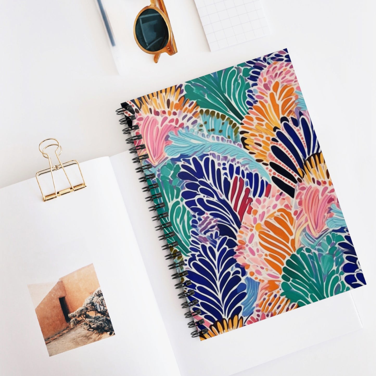 African Wax Print | Lusa | Spiral Notebook - Ruled Line