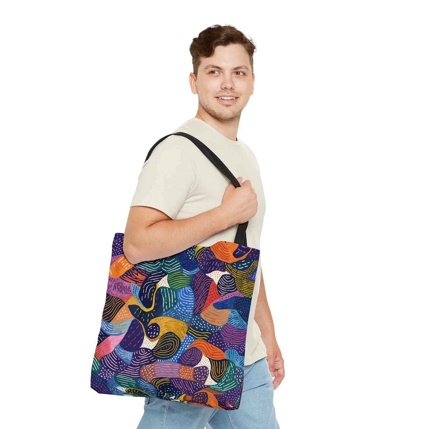 Vibrant Kiki Collections Tote Bag | African Wax Print | Black Women-Owned Business | Stylish Shopping Bag |