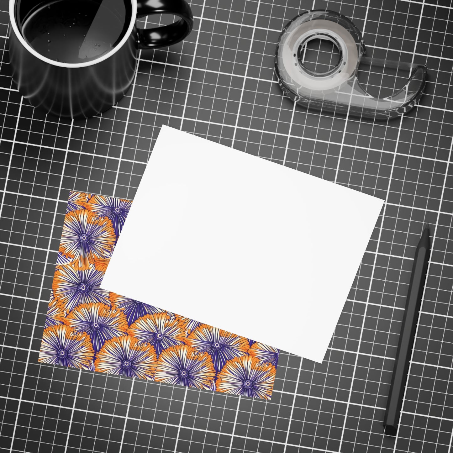 Aso Ebi Affair | Postcard Bundles (envelopes included) | African Wax Print | Orange and white|