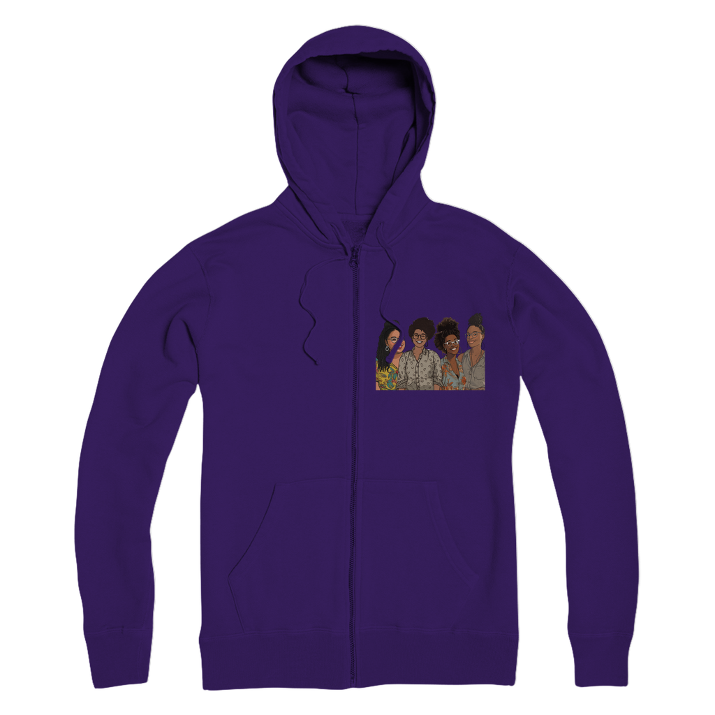 | Women's Collective | Quad Sis| Melanin Magic | Premium Adult Zip Hoodie