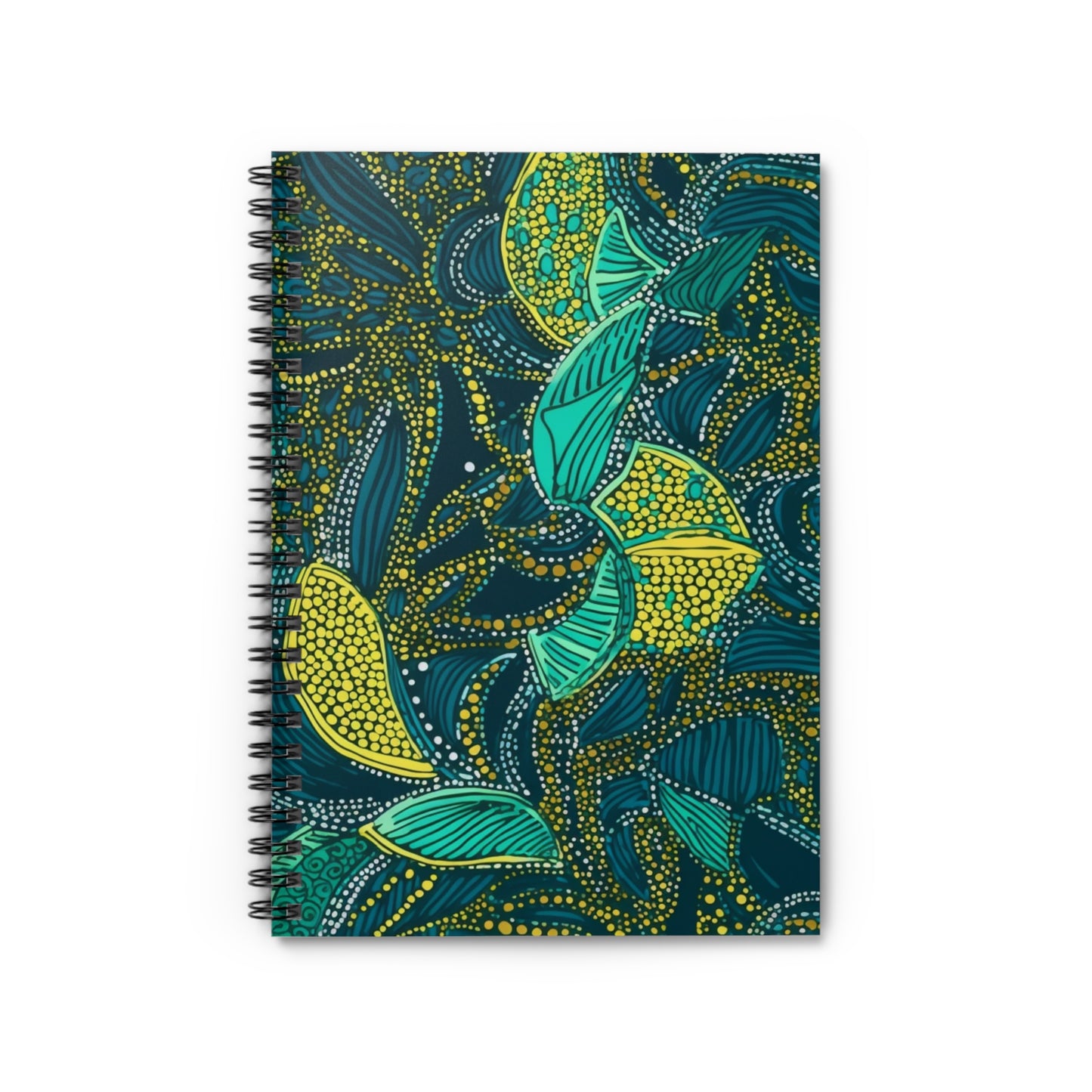 Zanzibar Zest Spiral Notebook - Ruled Line | African Wax Print |