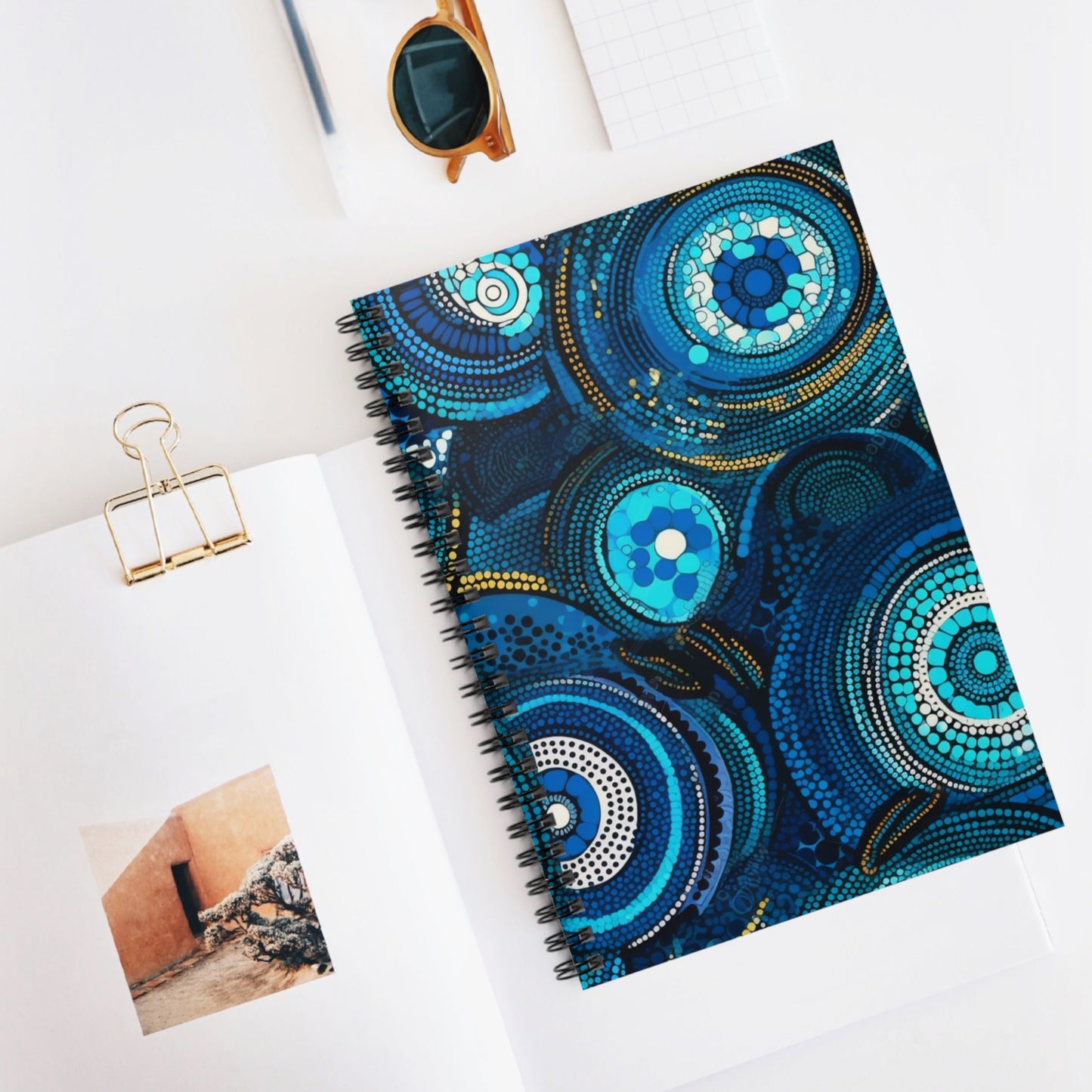 Hausa Hues | African Wax Print | Spiral Notebook & Journal - Ruled Line |