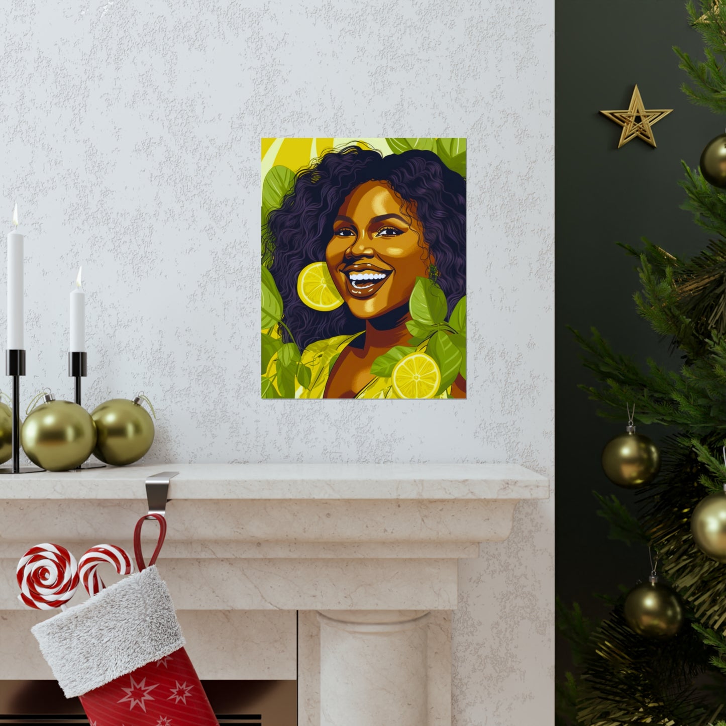 Lemons and Leaves| Premium Matte Vertical Posters