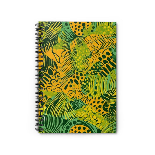 Kitenge Kaleidoscope | African Wax Print | Spiral Notebook - Ruled Line
