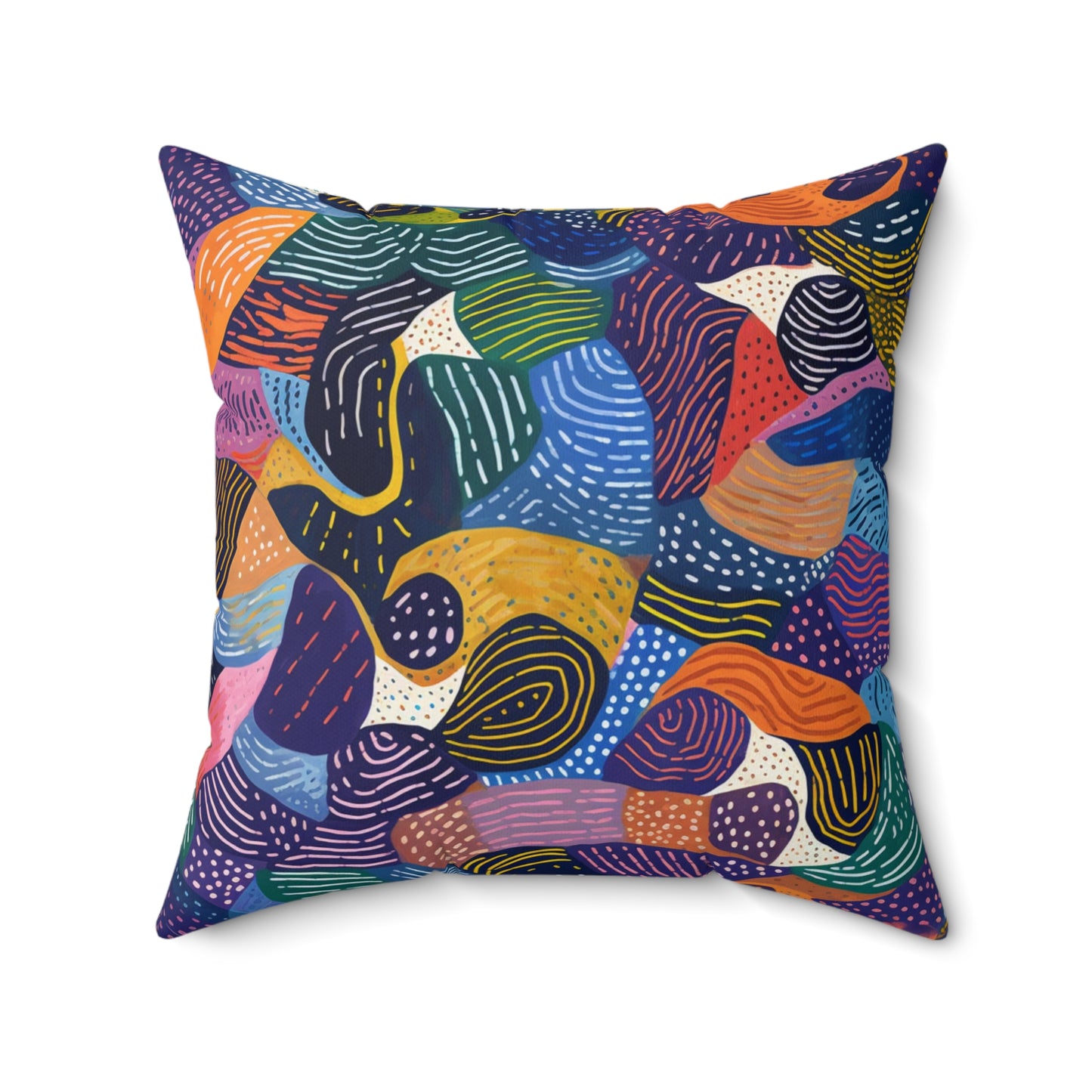 Kiki | Spun Polyester Square Pillow | African Wax Print |