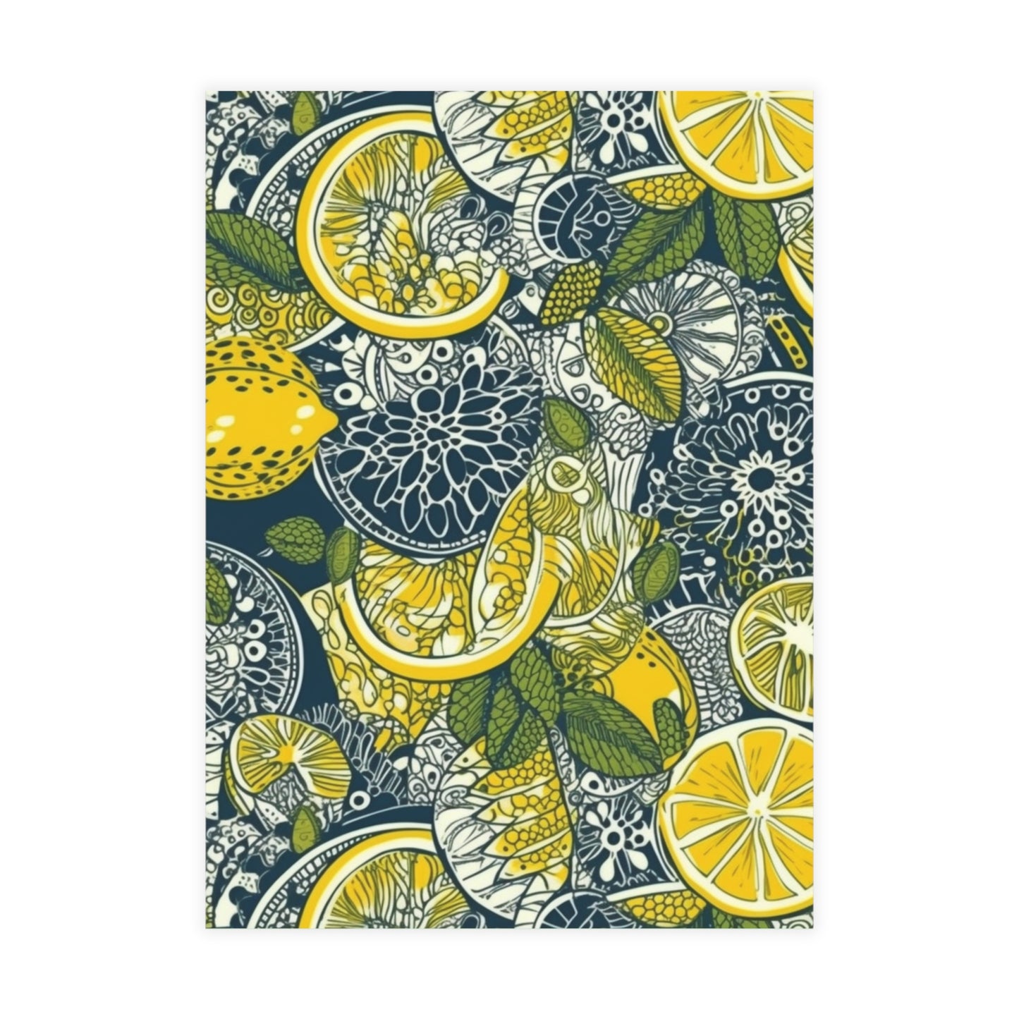Lemons and Leaves | lemonade lace brunch Postcard Bundles (envelopes included)  | African Wax Print|