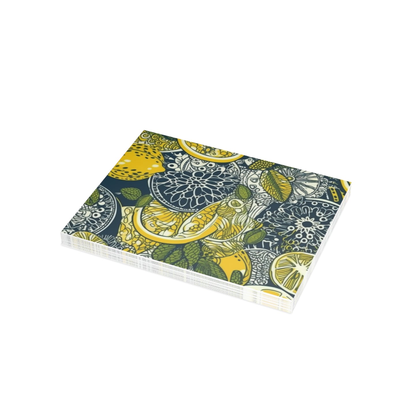 Lemons and Leaves | lemonade lace brunch Postcard Bundles (envelopes included)  | African Wax Print|