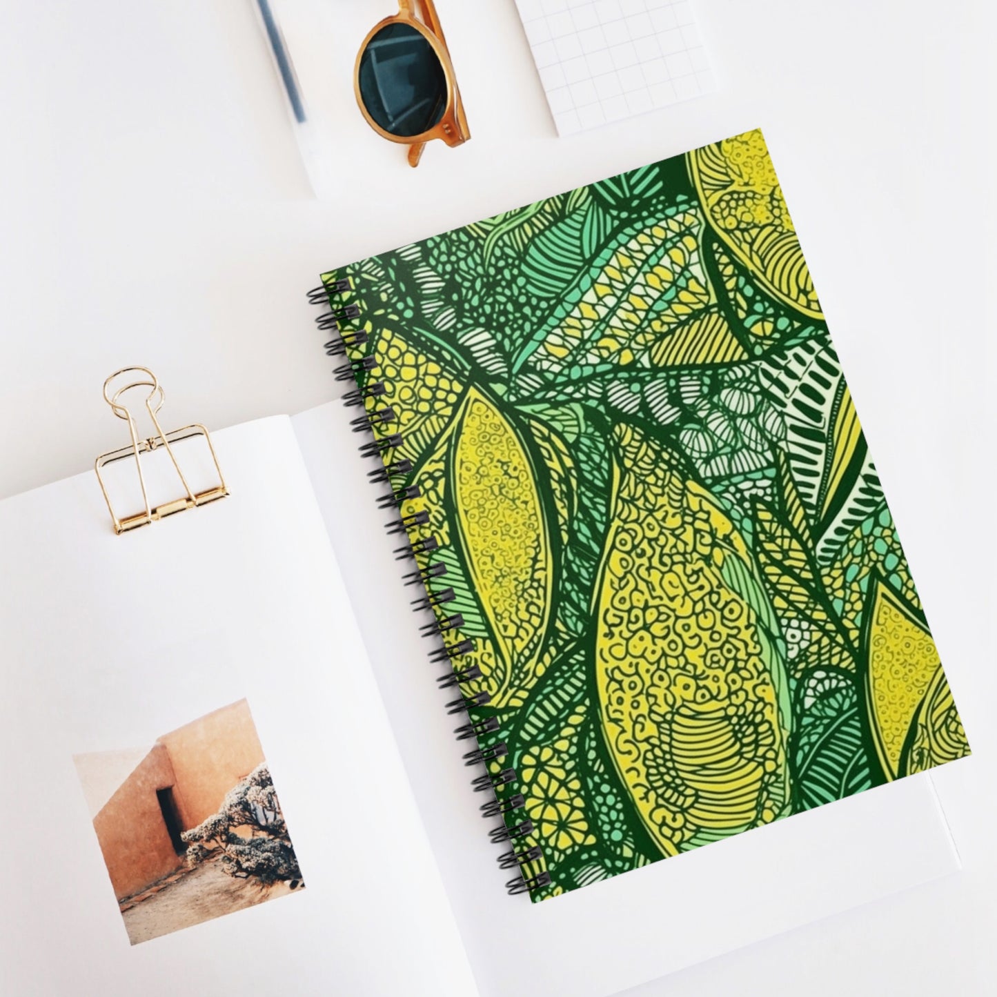 Tswana Tropics | African Wax Print | Spiral Notebook - Ruled Line