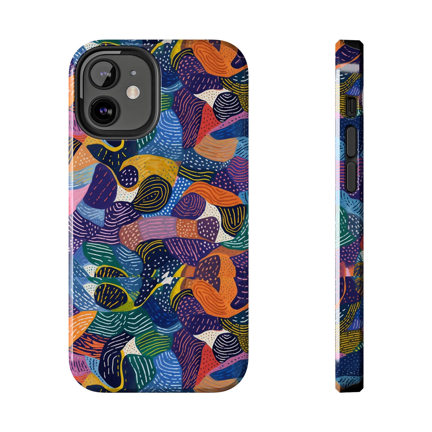 Kiki Collections | iPhone Case | African Wax Print | Tough Phone Case | Shock Dispersion | Protective Cover|