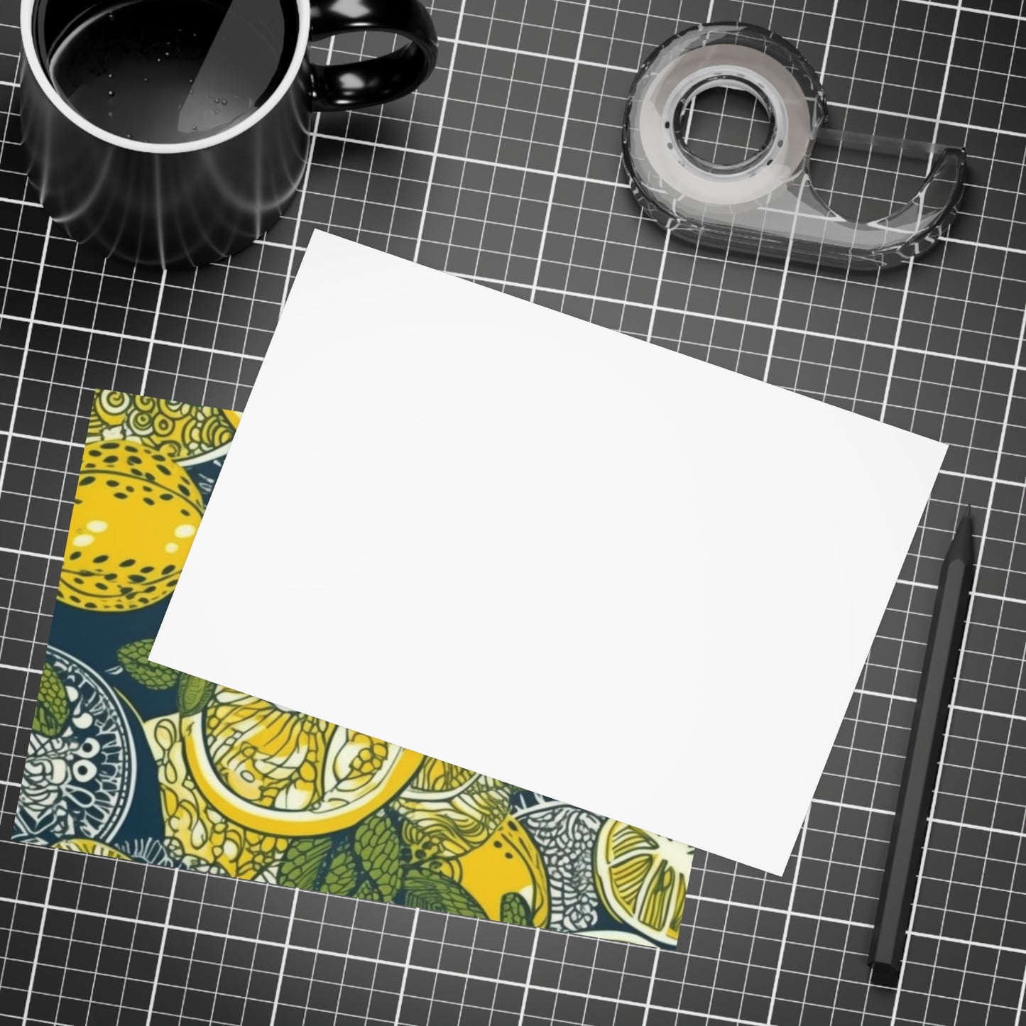 Lemons and Leaves | lemonade lace brunch Postcard Bundles (envelopes included)  | African Wax Print|