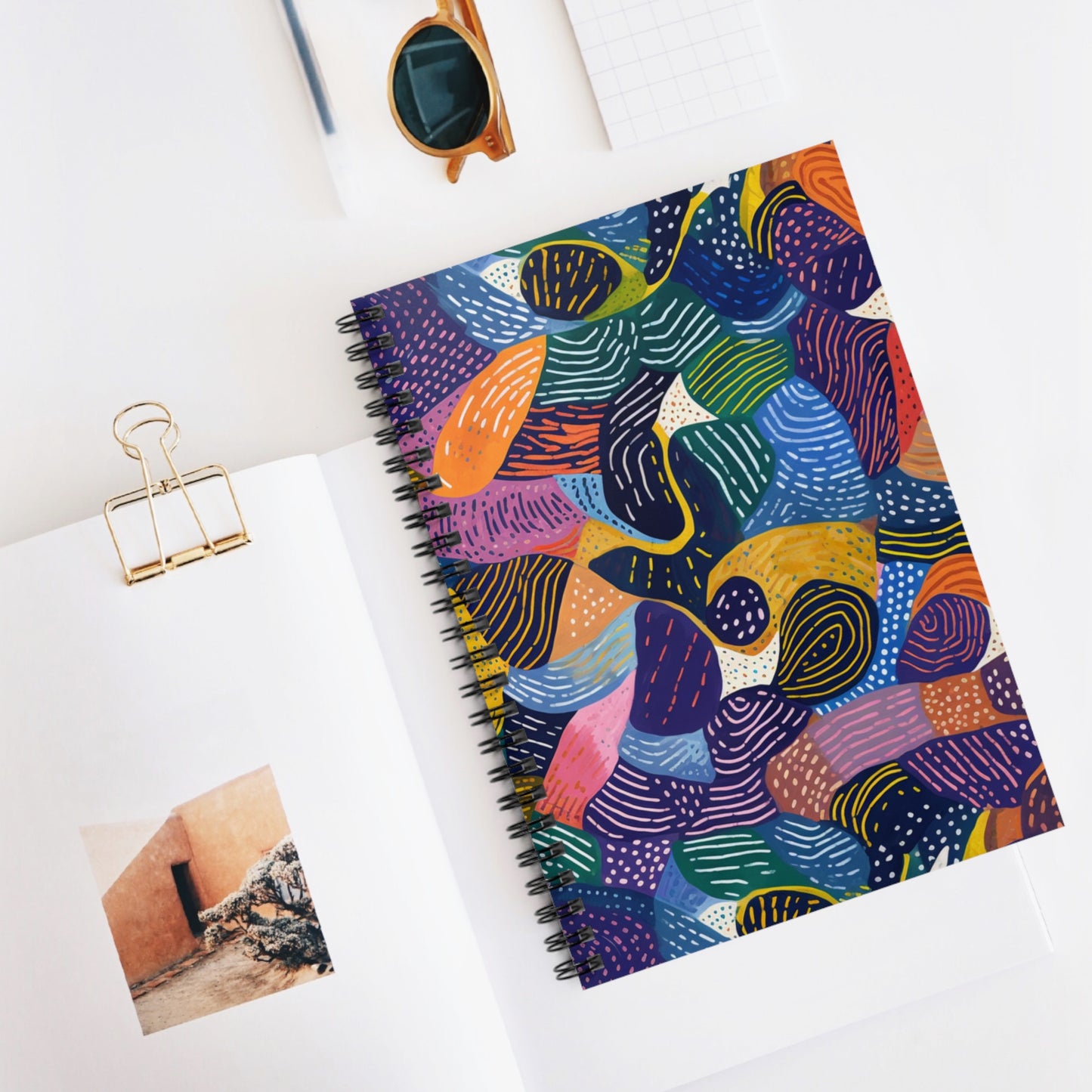 | Kiki | Spiral Notebook - Ruled Line | African Wax Print |