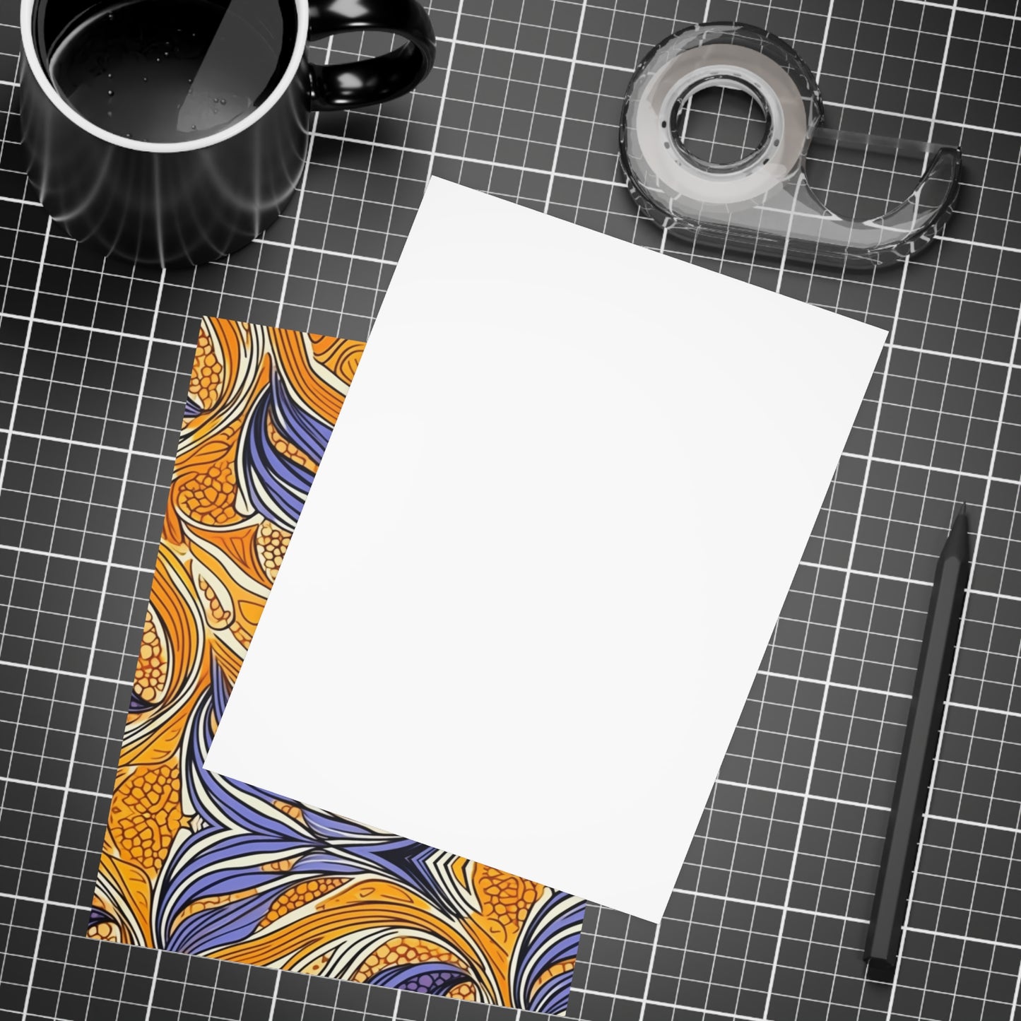 "Semi : Postcard Bundles |Vibrant |African Wax Patterns | Customizable Postcards | Agbada-Inspired Gift | Black-Owned |envelopes included|