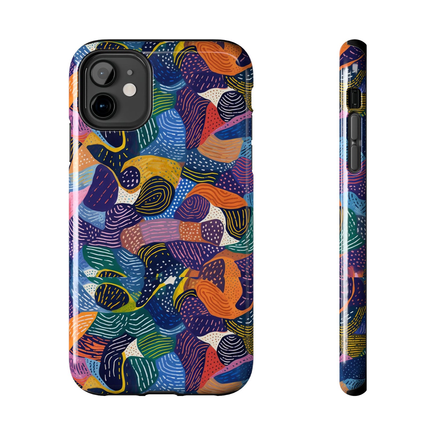 Kiki Collections | iPhone Case | African Wax Print | Tough Phone Case | Shock Dispersion | Protective Cover|