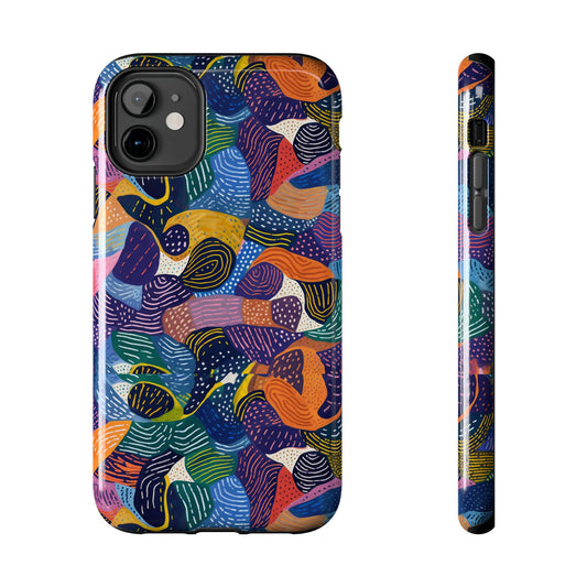 Kiki Collections | iPhone Case | African Wax Print | Tough Phone Case | Shock Dispersion | Protective Cover|