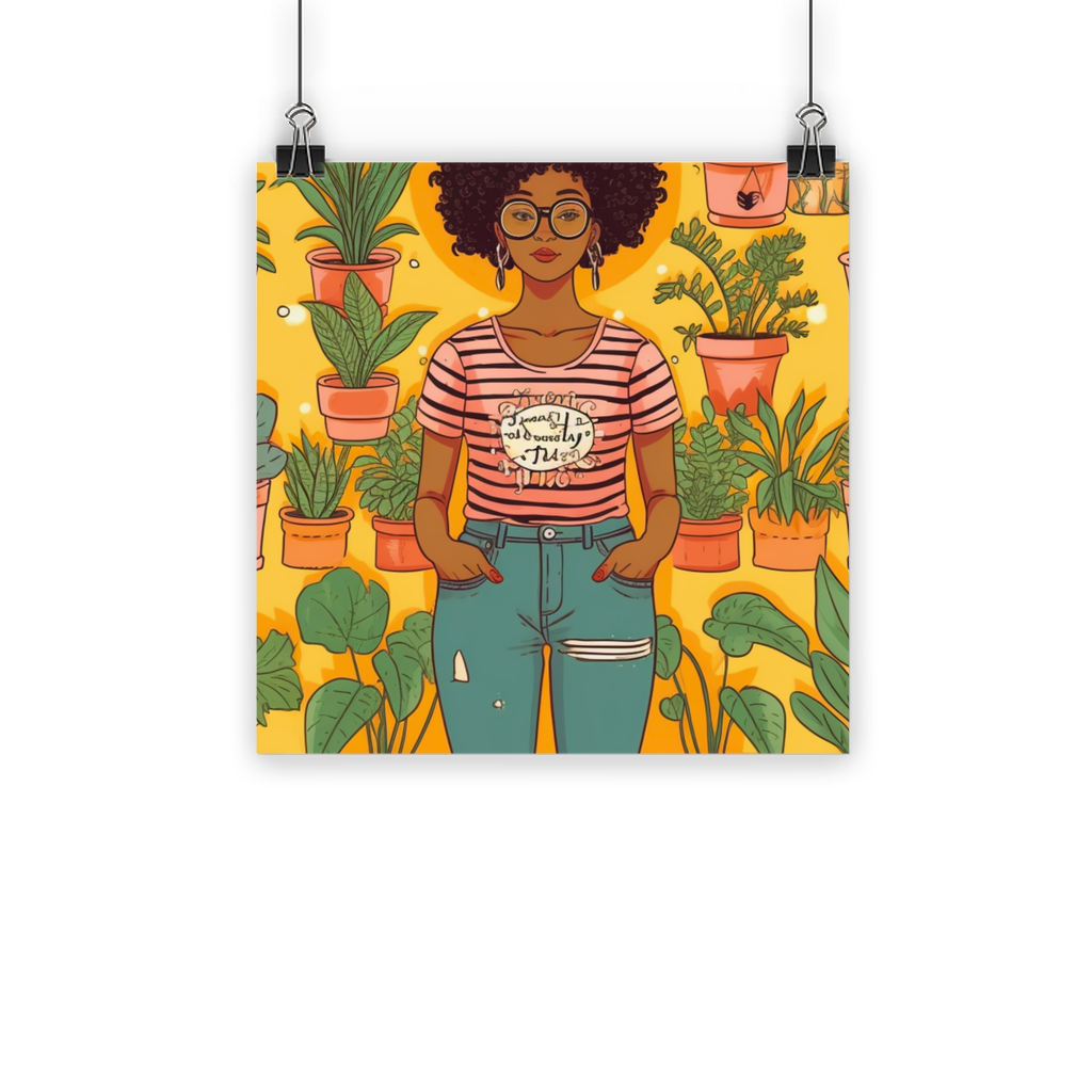 Plant Mom Collection | Trina Sunshine | Black Women | Classic Poster