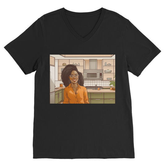 | Rose Melanin Magic | Premium V-Neck T-Shirt
