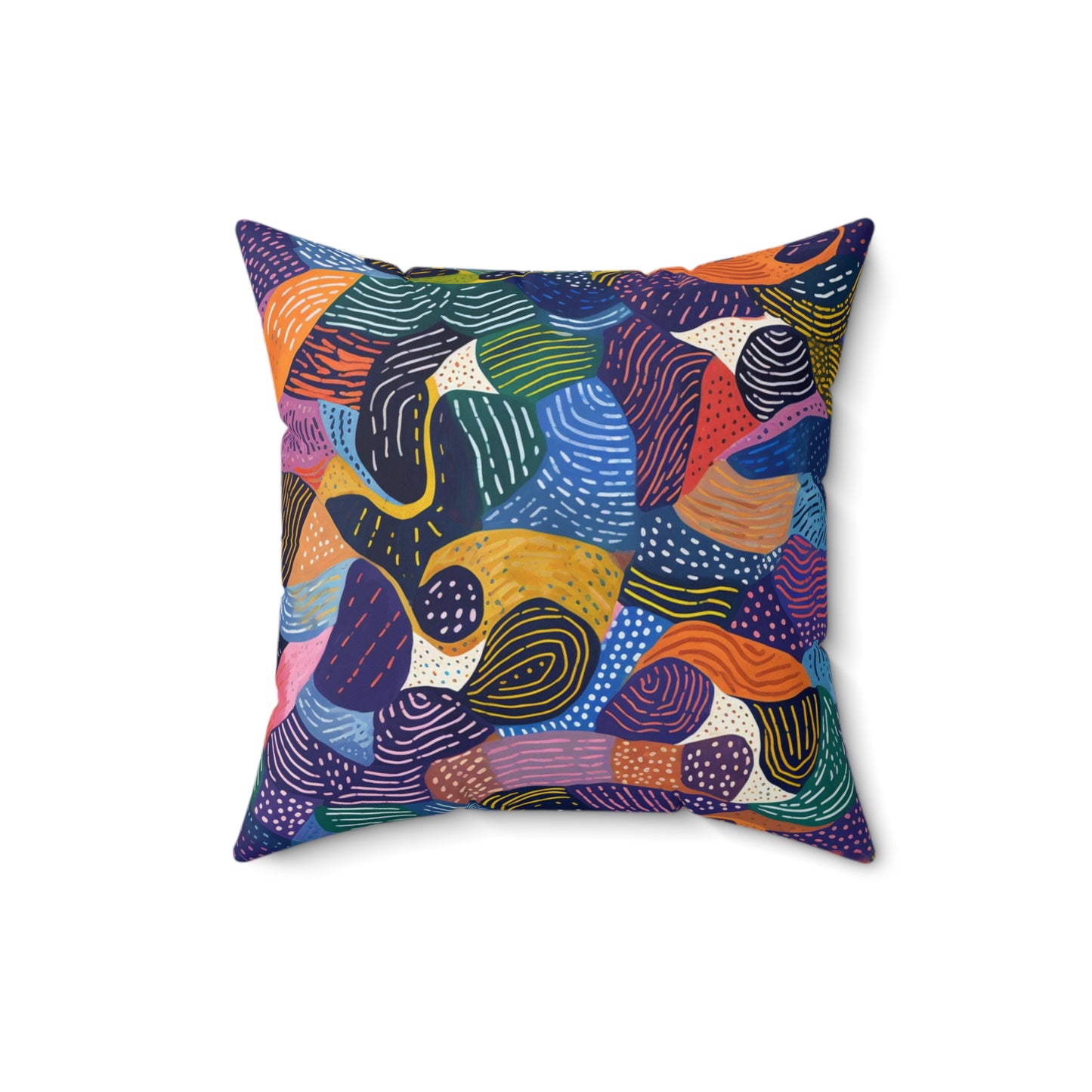 Kiki | Spun Polyester Square Pillow | African Wax Print |