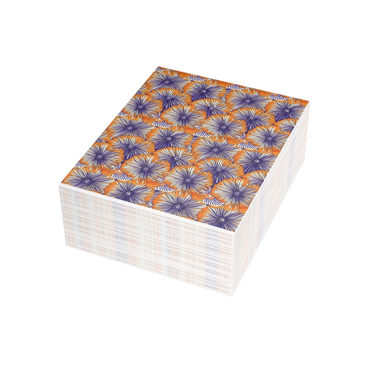 Aso Ebi Affair | Postcard Bundles (envelopes included) | African Wax Print | Orange and white|