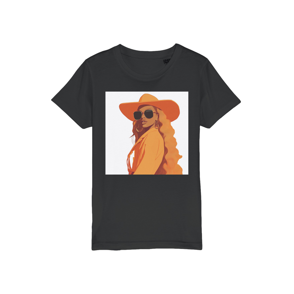 Bey Collection| Orange Diva | #cowboycarter Organic Jersey Kids T-Shirt