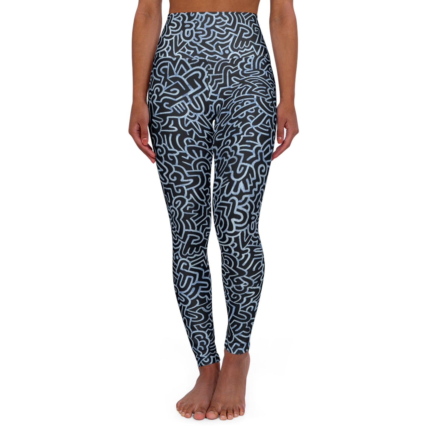 Wam | African Wax Pring  High Waisted Yoga Leggings