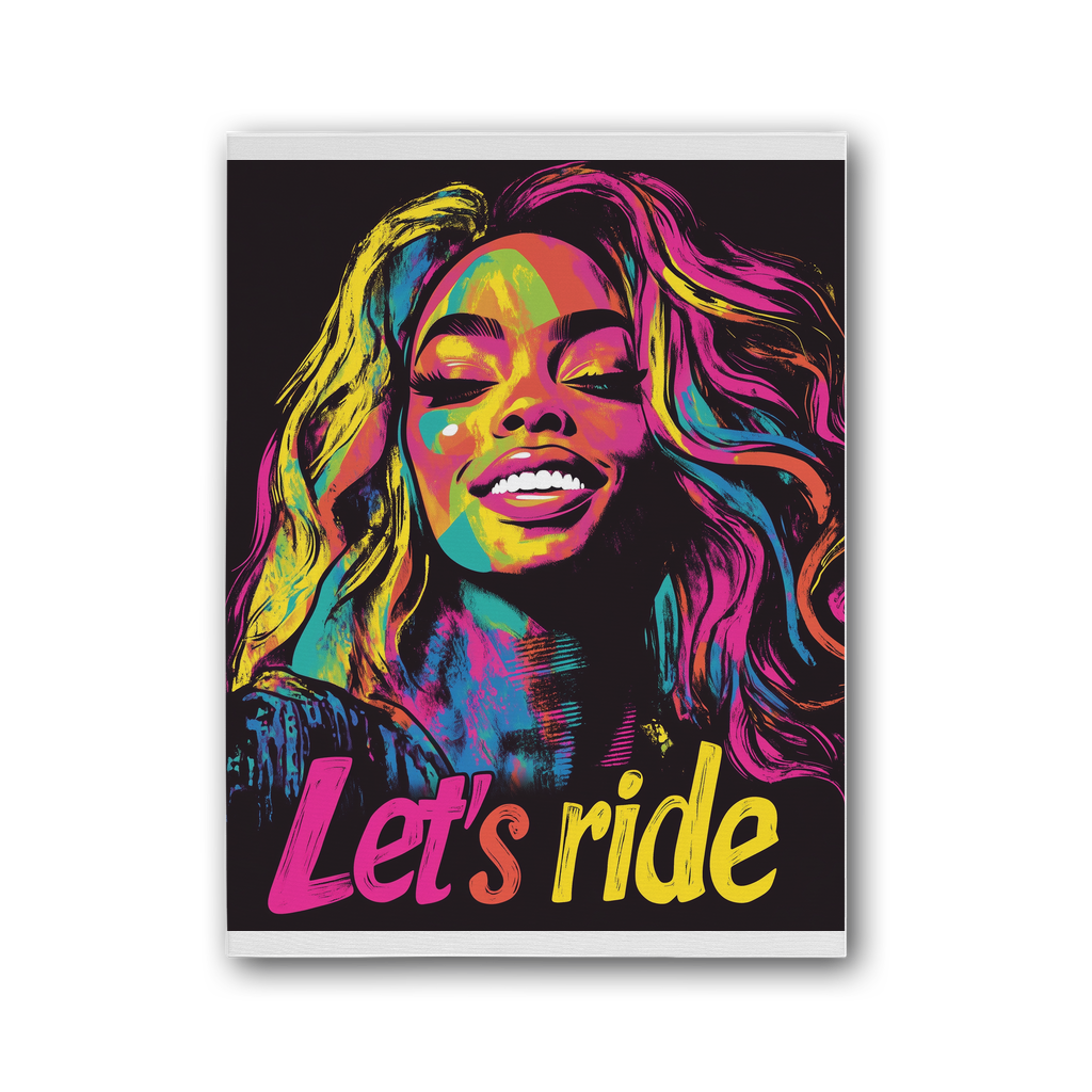 Bey Collection | Neon Bey - Lets Ride Premium Stretched Canvas