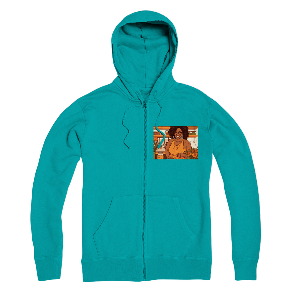 |Sunny Melanin Magic | Premium Adult Zip Hoodie
