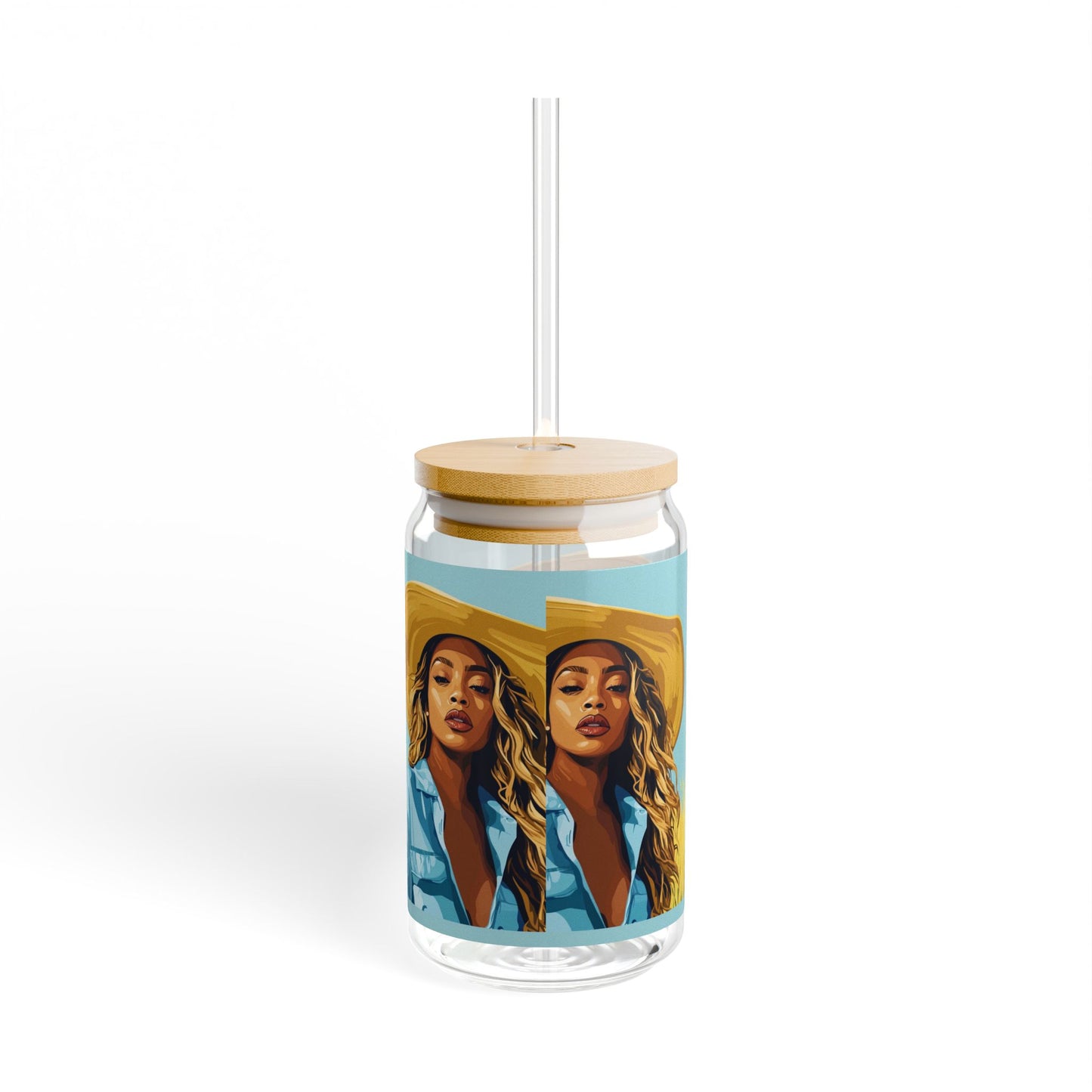 Bey Collection: Joleen | Beehive| Carter| Sipper Glass, 16oz | 16 Carriages | Black Cowgirl|