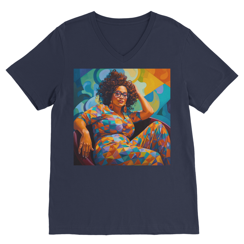 Black In Tech Collection | Maiya | Premium V-Neck T-Shirt