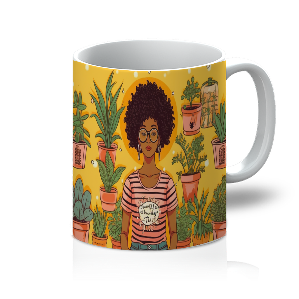 Plant Mom Collection | Trina  Sunshine| Black Women | 11oz Mug