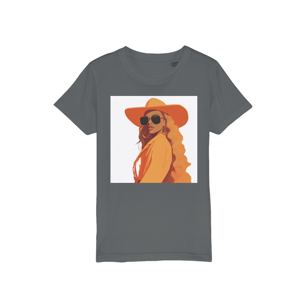 Bey Collection| Orange Diva | #cowboycarter Organic Jersey Kids T-Shirt