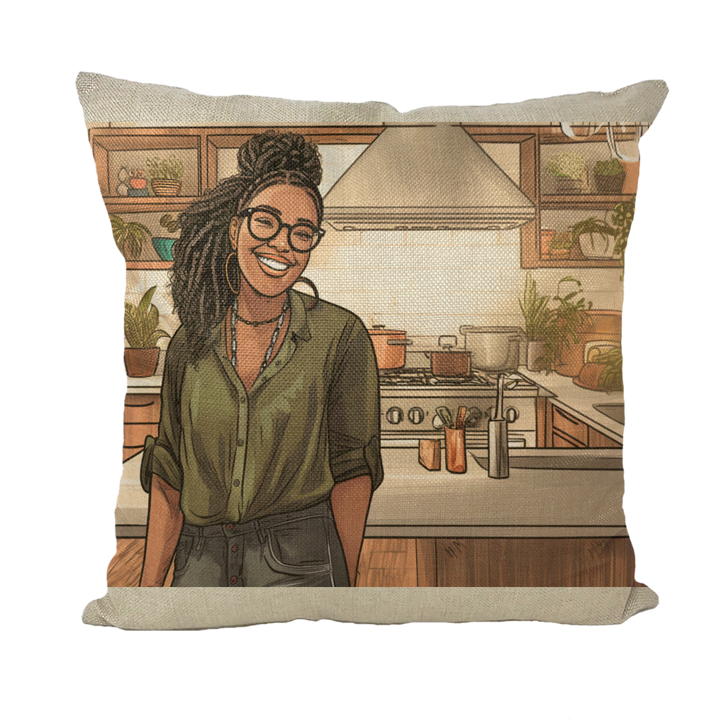 | Janell Melanin Magic | Throw Pillow with Insert
