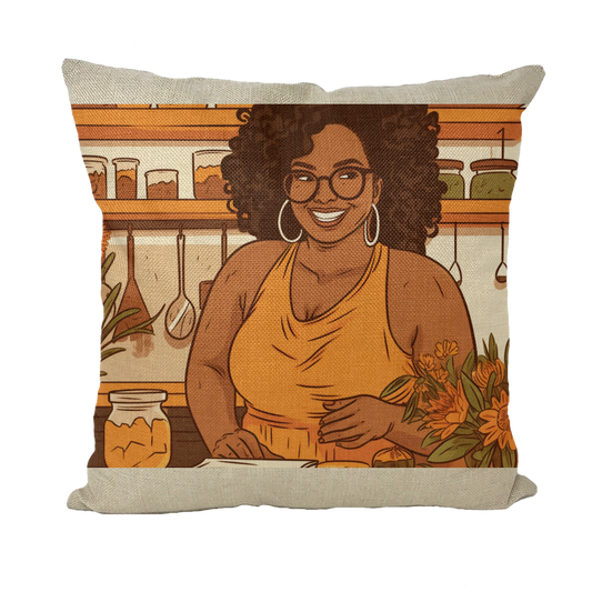 |Sunny Melanin Magic | Throw Pillows