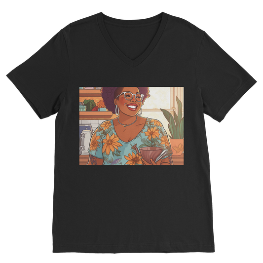 | Nia Melanin Magic| Premium V-Neck T-Shirt