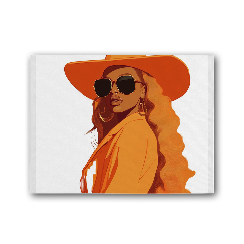 Bey Collection| Orange Diva | #cowboycarter Premium Stretched Canvas