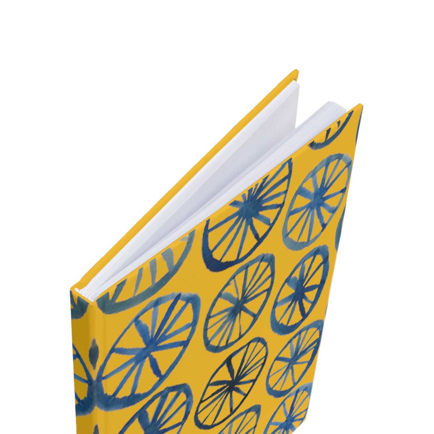 Wheels Watercolor | African Wax Print | A5 Hardcover | Blank/Ruled Pages|