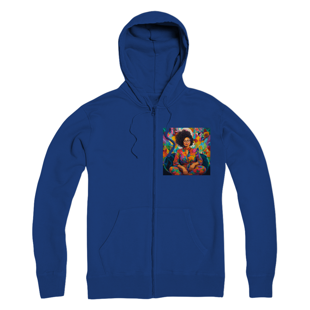 Black In Tech Collection | Kaisha | Premium Adult Zip Hoodie