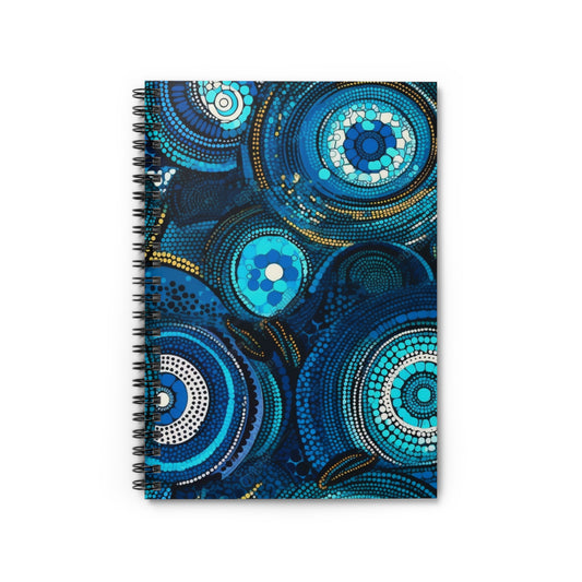 Hausa Hues | African Wax Print | Spiral Notebook & Journal - Ruled Line |