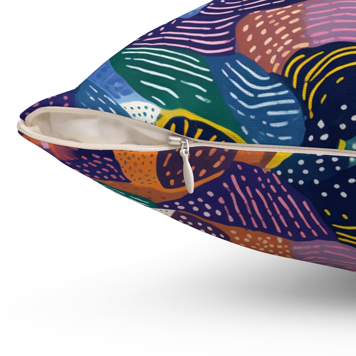 Kiki | Spun Polyester Square Pillow | African Wax Print |