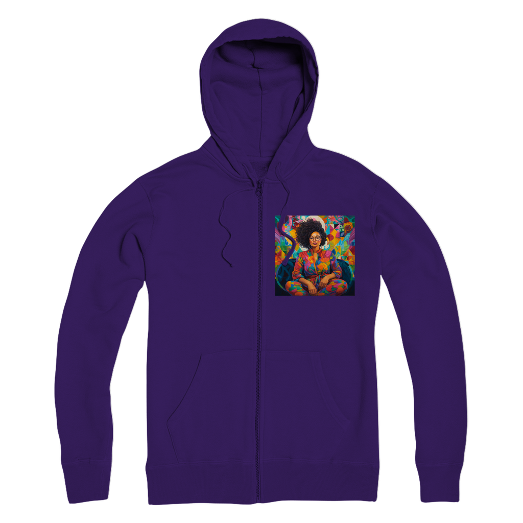 Black In Tech Collection | Kaisha | Premium Adult Zip Hoodie