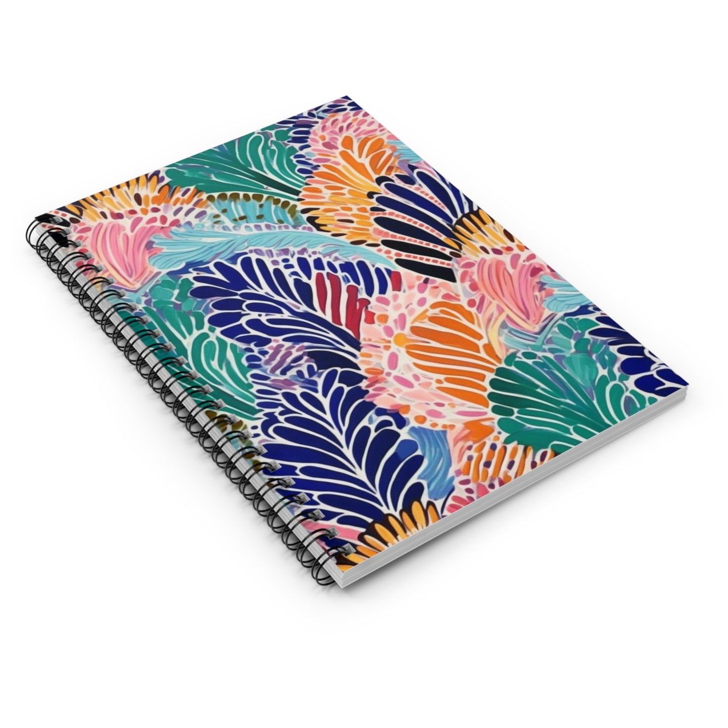 African Wax Print | Lusa | Spiral Notebook - Ruled Line