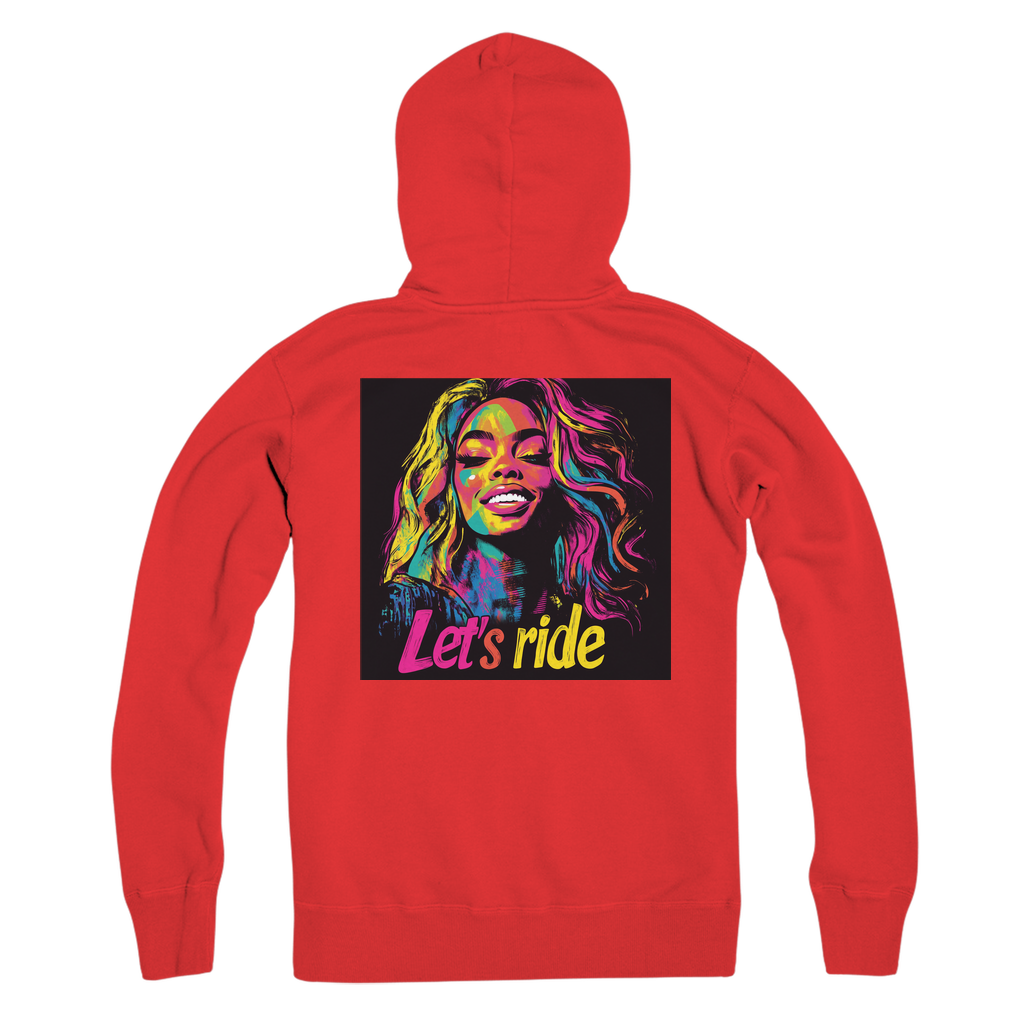 Bey Collection | Neon Bey - Lets Ride Premium Adult Zip Hoodie