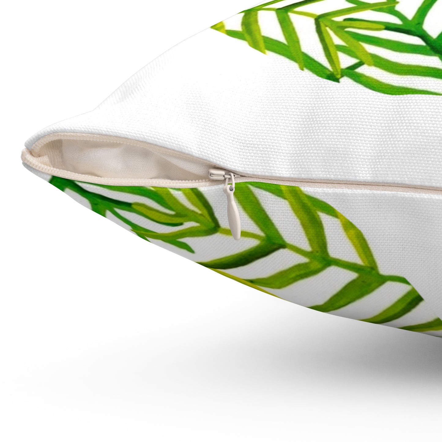 Watercolor Palm Spun Square Pillow