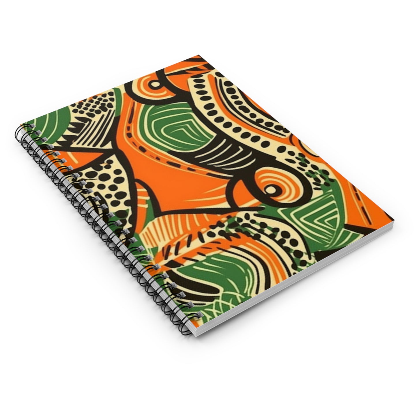 Mukingi Swirl | African Wax Print | Spiral Notebook - Ruled Line