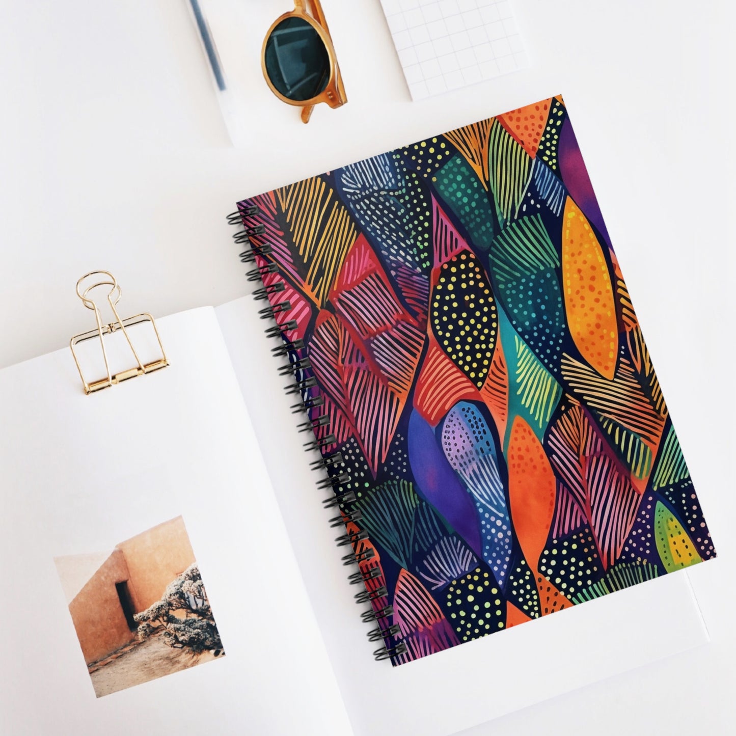 African Wax Print | Spiral Notebook - Ruled Line